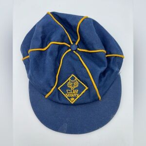 VINTAGE BOY SCOUTS OF AMERICA Cub Scout Hat‎ National Council 50s Navy Blue Kids